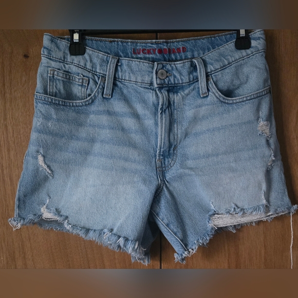 Lucky Brand Pants - Lucky Brand Distressed 90s Midi Jean Shorts
